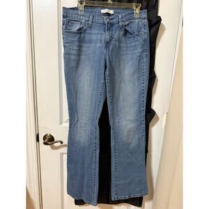 Women's Levis 515 Light Wash Beaded Pockets Boot Cut Jeans Size 8